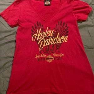 Women’s Harley Davidson v-neck tee shirt size small